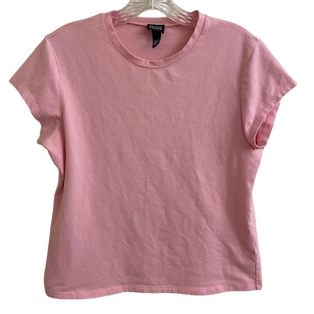 Eileen Fisher Pink Fitted Tee T-shirt Medium